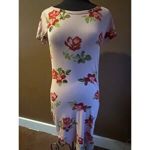 Women's Small Bodycon Dress Pink Floral GUC